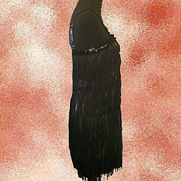 ミ★🅢🅐🅛🅔ミ★ VINTAGE flapper fringe dress - Picture 2 of 2